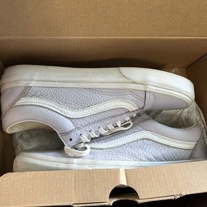 Lilac Tumble Leather Vans